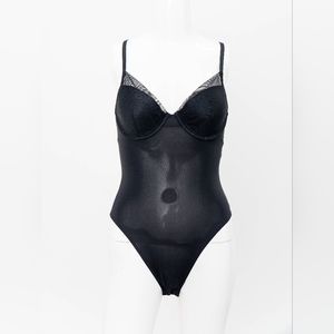 Black women teddy bodysuit lingerie